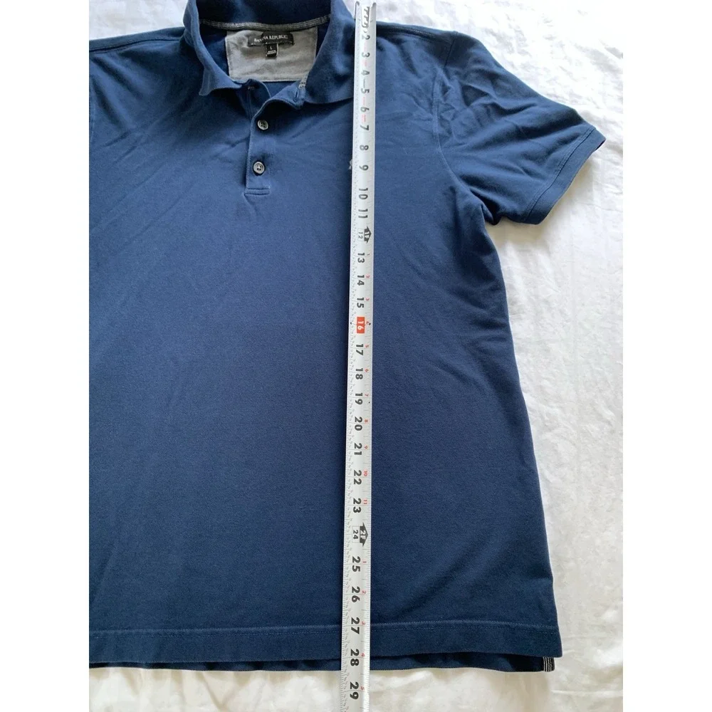 Banana Republic Polo Short Sleeve Shirt Men Large Blue